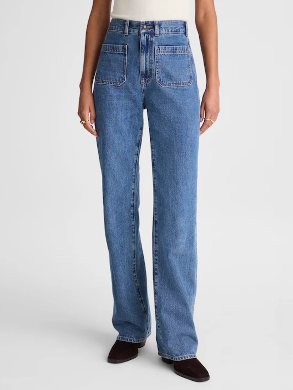 NWT Madewell The Tall Cleo Straight Jean in Petersburg Wash